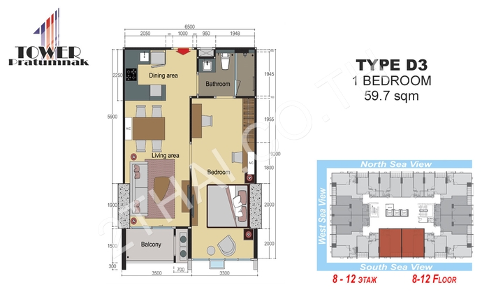 One Tower Pratumnak, พัทยา, พระตำหนัก - photo, price, location map
