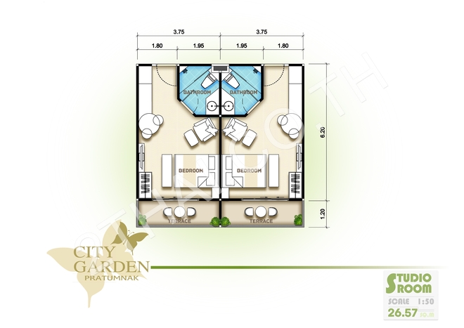 City Garden Pratumnak, พัทยา, พระตำหนัก - photo, price, location map