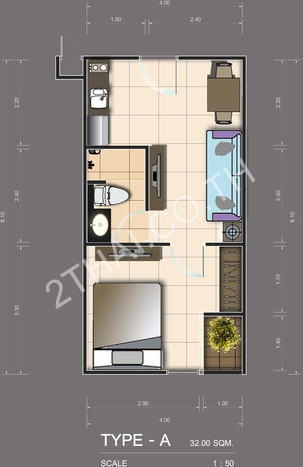 De Blue Condo 2, พัทยา, พัทยาใต้ - photo, price, location map