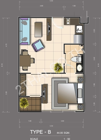 De Blue Condo 2, พัทยา, พัทยาใต้ - photo, price, location map