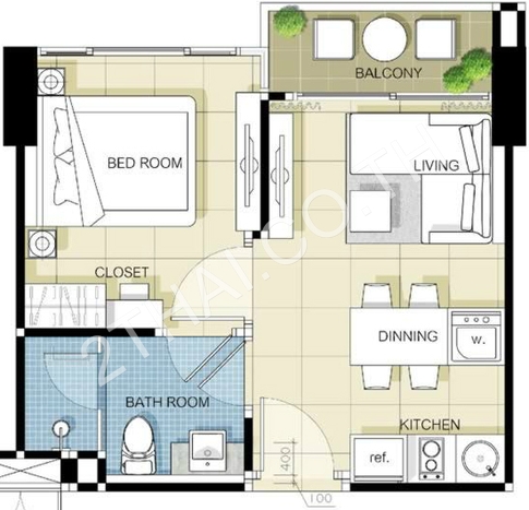 Porchland 5 La Santir, พัทยา, นาจอมเทียน - photo, price, location map
