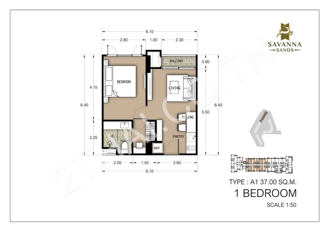 Savanna Sands Condo, พัทยา, จอมเทียน - photo, price, location map