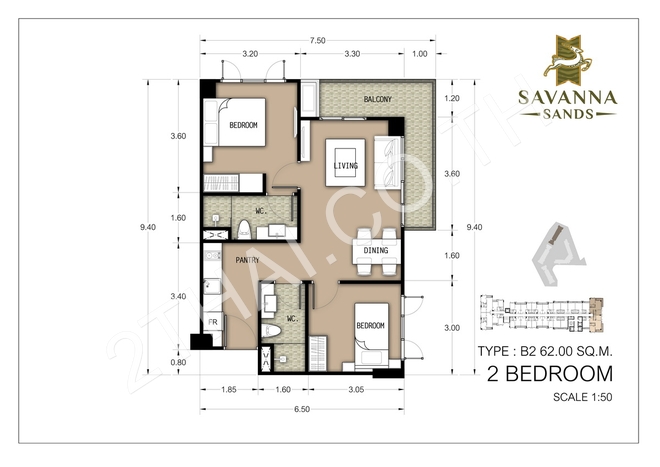 Savanna Sands Condo, พัทยา, จอมเทียน - photo, price, location map