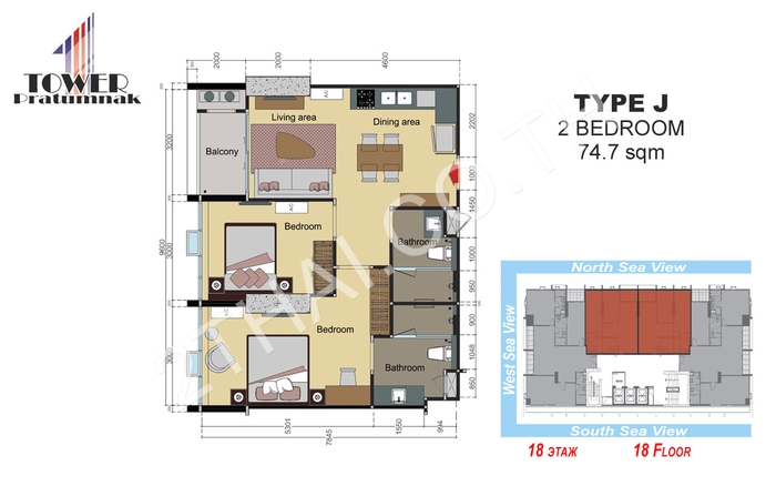 One Tower Pratumnak, พัทยา, พระตำหนัก - photo, price, location map