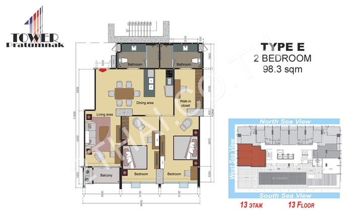 One Tower Pratumnak, พัทยา, พระตำหนัก - photo, price, location map