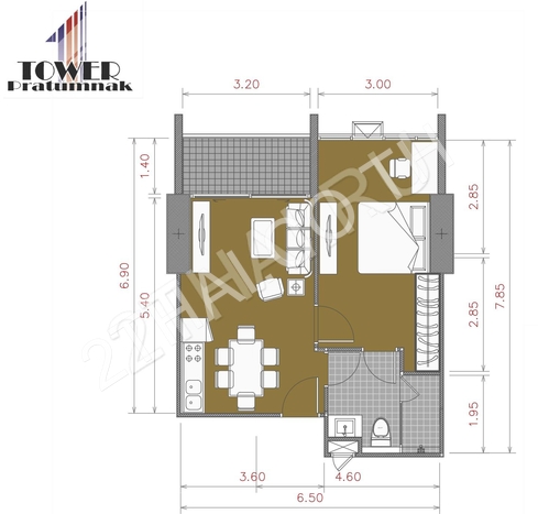 One Tower Pratumnak, พัทยา, พระตำหนัก - photo, price, location map