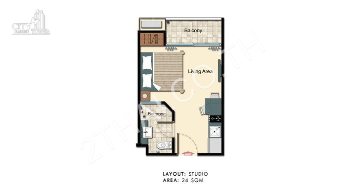 City Garden Tower, พัทยา, พัทยากลาง - photo, price, location map