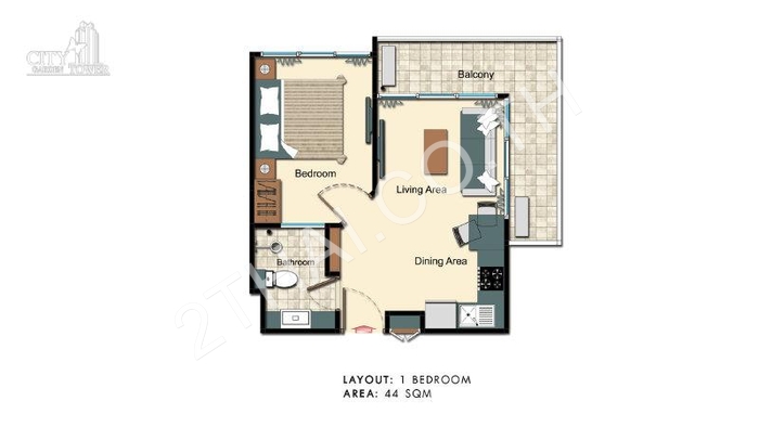 City Garden Tower, พัทยา, พัทยากลาง - photo, price, location map