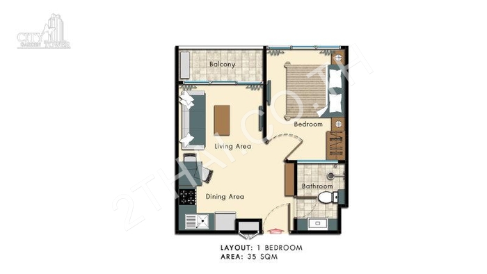 City Garden Tower, พัทยา, พัทยากลาง - photo, price, location map