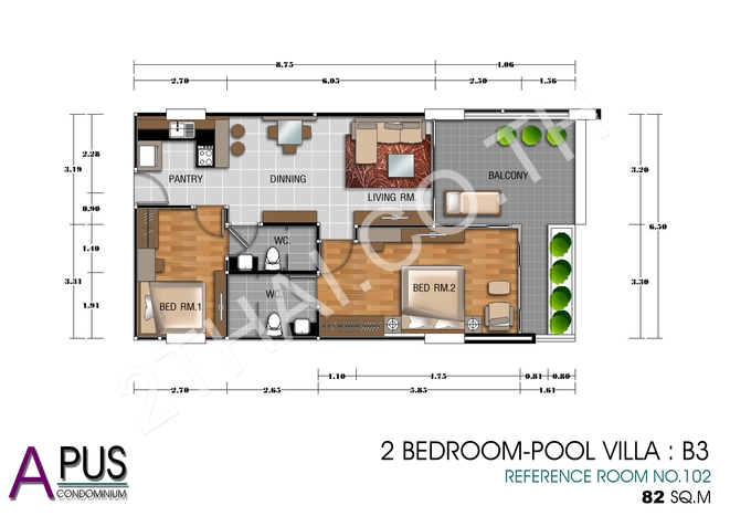 Apus Condominium, พัทยา, พัทยากลาง - photo, price, location map