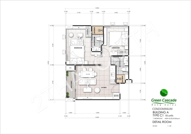 Green Cascade Condominium, พัทยา, บางเสร่ - photo, price, location map