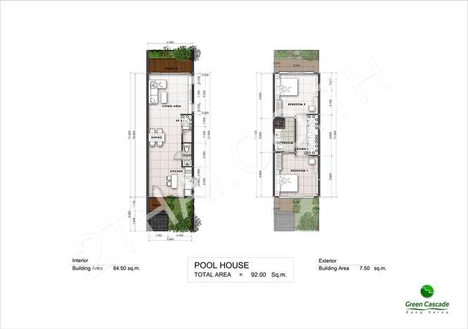 Green Cascade Villas, พัทยา, บางเสร่ - photo, price, location map