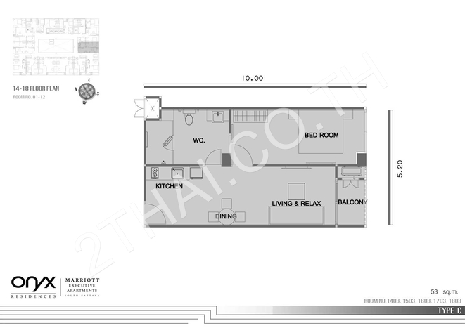 Onyx Residences & Marriott Executive Apartments, พัทยา, พระตำหนัก - photo, price, location map