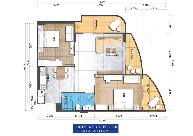 Whale Marina Condo Pattaya, พัทยา, นาจอมเทียน - photo, price, location map