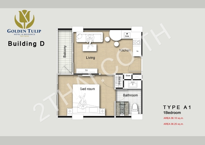 Golden Tulip Residence Pattaya, พัทยา, พัทยากลาง - photo, price, location map