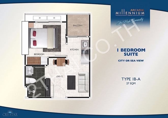 Arcadia Millennium Tower, พัทยา, พัทยากลาง - photo, price, location map