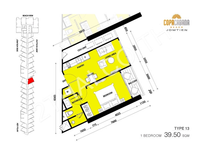 Copacabana Beach Jomtien, พัทยา, จอมเทียน - photo, price, location map