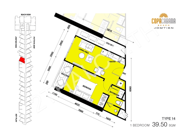 Copacabana Beach Jomtien, พัทยา, จอมเทียน - photo, price, location map