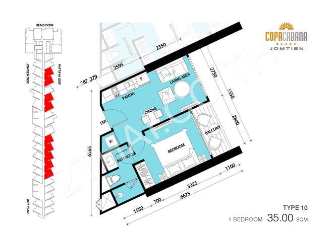 Copacabana Beach Jomtien, พัทยา, จอมเทียน - photo, price, location map