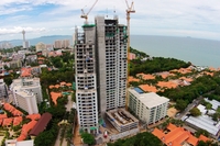 The Peak Towers - photos of construction