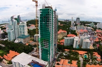 The Peak Towers - photos of construction