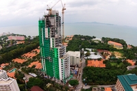 The Peak Towers - photos of construction