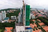 The Peak Towers - photos of construction