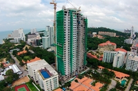 The Peak Towers - photos of construction