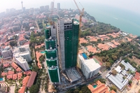 The Peak Towers - photos of construction