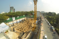 1 Tower Pratumnak - aeria photos of construction site. 