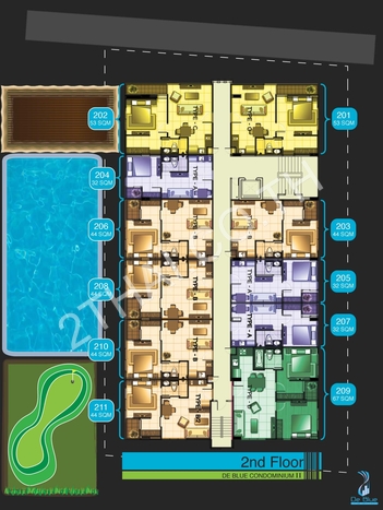 De Blue Condo 2, พัทยา, พัทยาใต้ - photo, price, location map