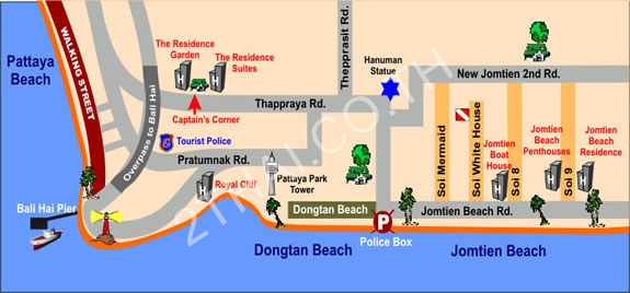 The Residence Jomtien Beach, พัทยา, จอมเทียน - photo, price, location map